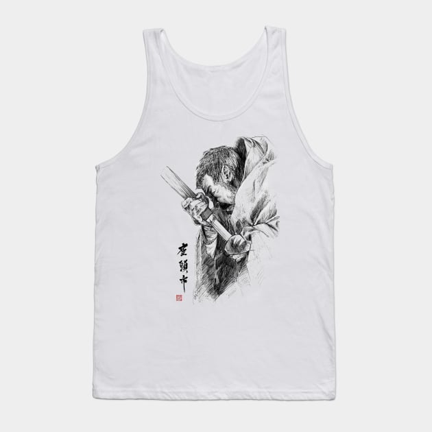 Zatoichi Drawing Blade Tank Top by Huluhua